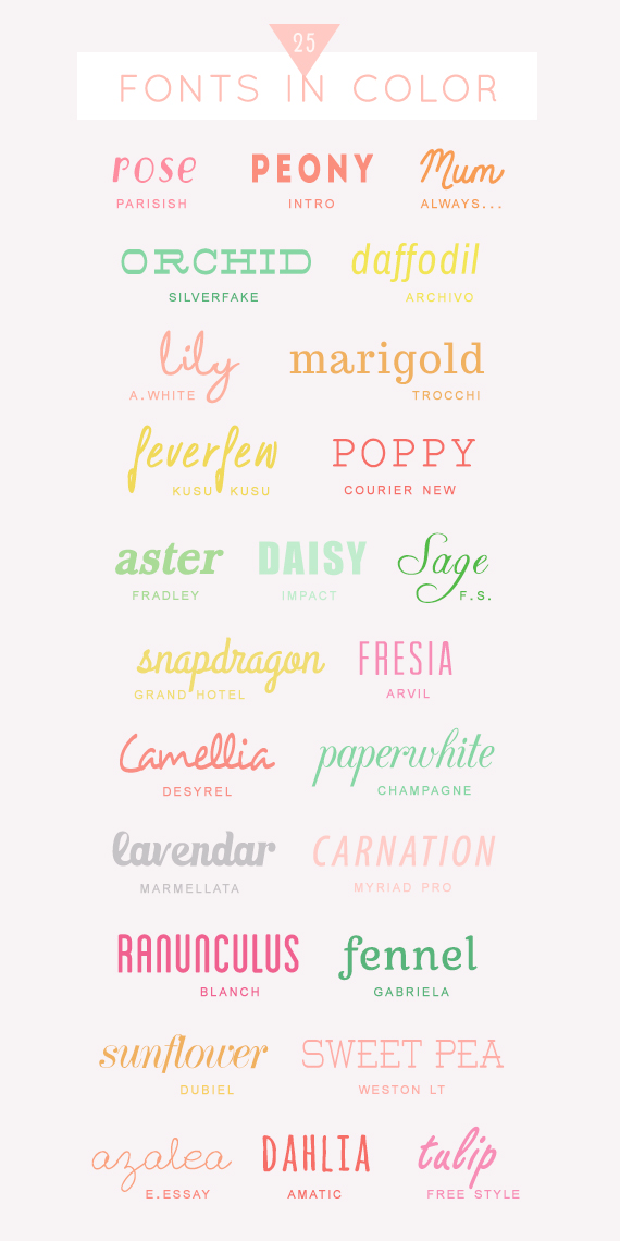 Fonts In Color